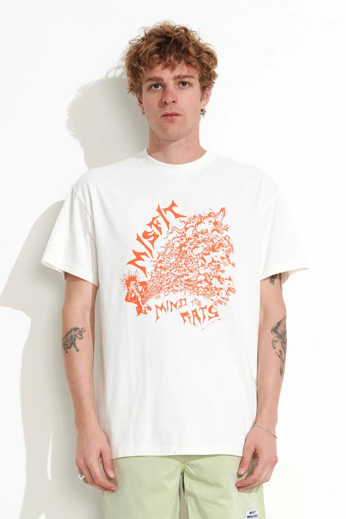 SP23 Misfit Major Rato Tee 50-50 SS Tee Pigment Thrift White