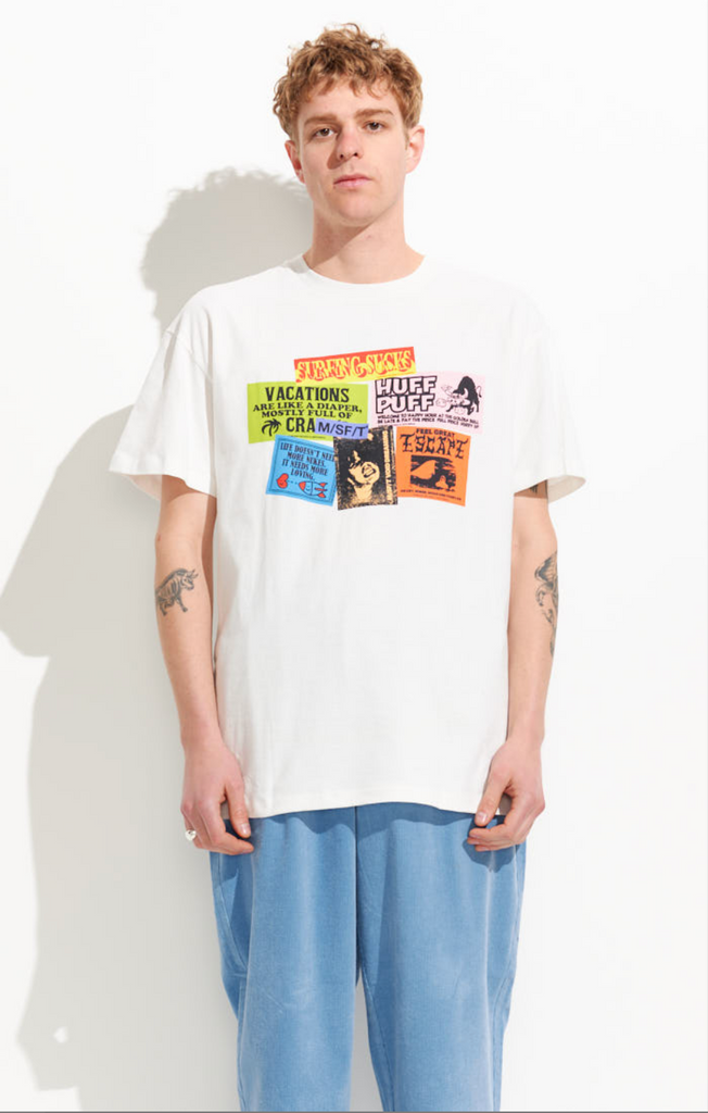 Misfit Pound for Pound 50 50 AAA SS Tee Washed White