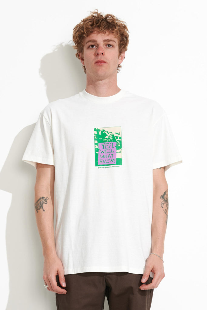 SP23 Misfit Yeah Well What Tee 50-50 SS Tee Pigment Thrift White