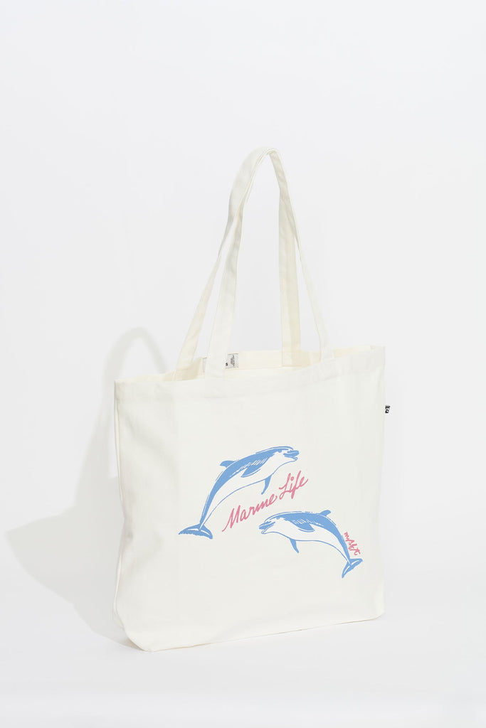 Misfit With Life Tote Bag WASHED WHITE