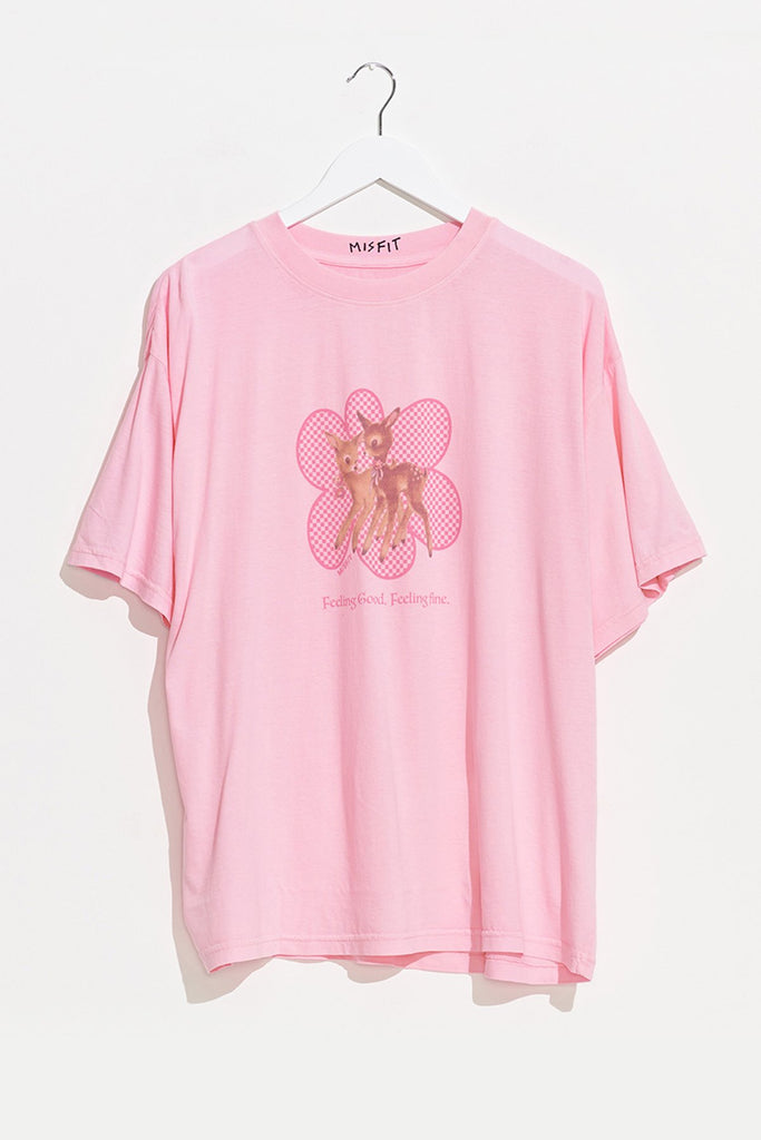 Misfit Women's Bambee OS Tee  - Pink
