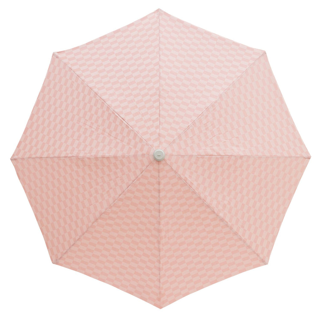 Business and Pleasure Co Amalfi Umbrella Dusty Pink Check