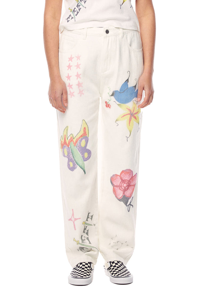 SP22 Misfit Fairies Out Pants Washed White