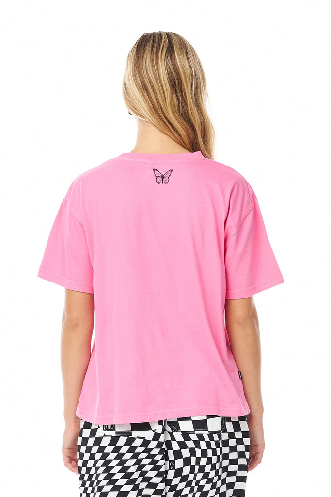 Misfit Butterfling Baby Tee CANDY PINK