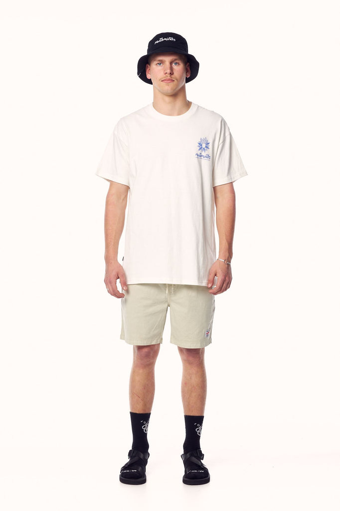 SUM22 Misfit Saturn Satin 50 50 SS Tee Washed White