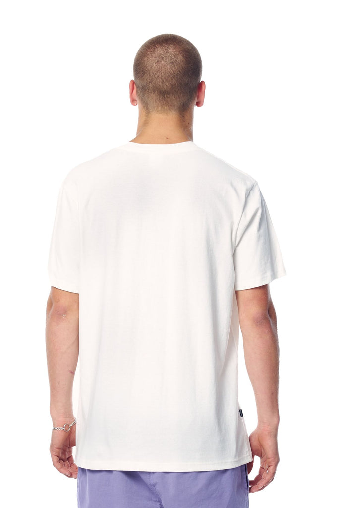 HOL22 Misfit Time Zoner 50 50 Ss Tee Washed White