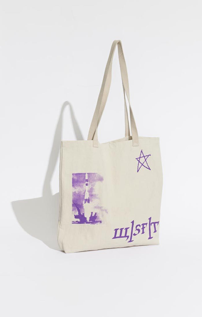 HOL22 Misfit Wore Torn Tote Pigment Light Grey